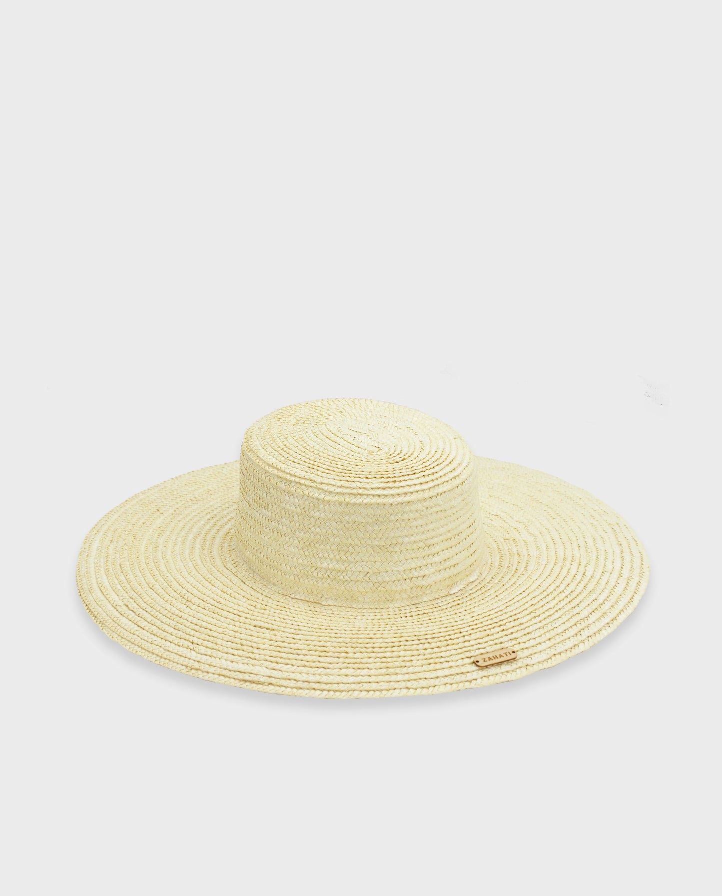 Sombrero Canotier ala M Blanco roto