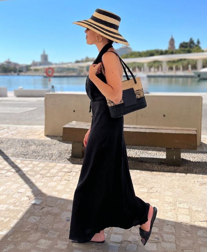 Black Zebra Straw Hat Cuchi