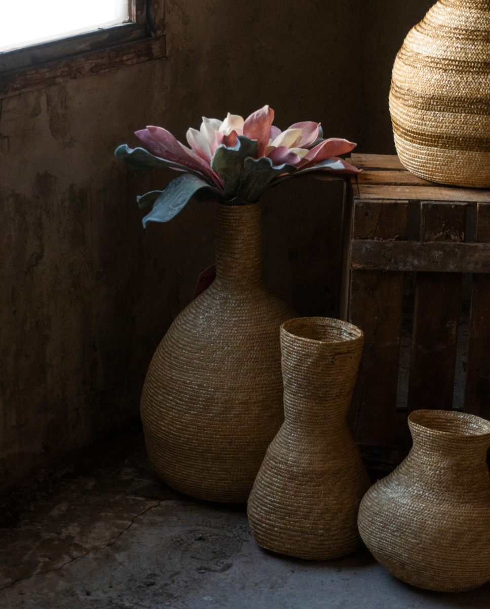 Damajuana de paja natural Guinda - ZAHATI