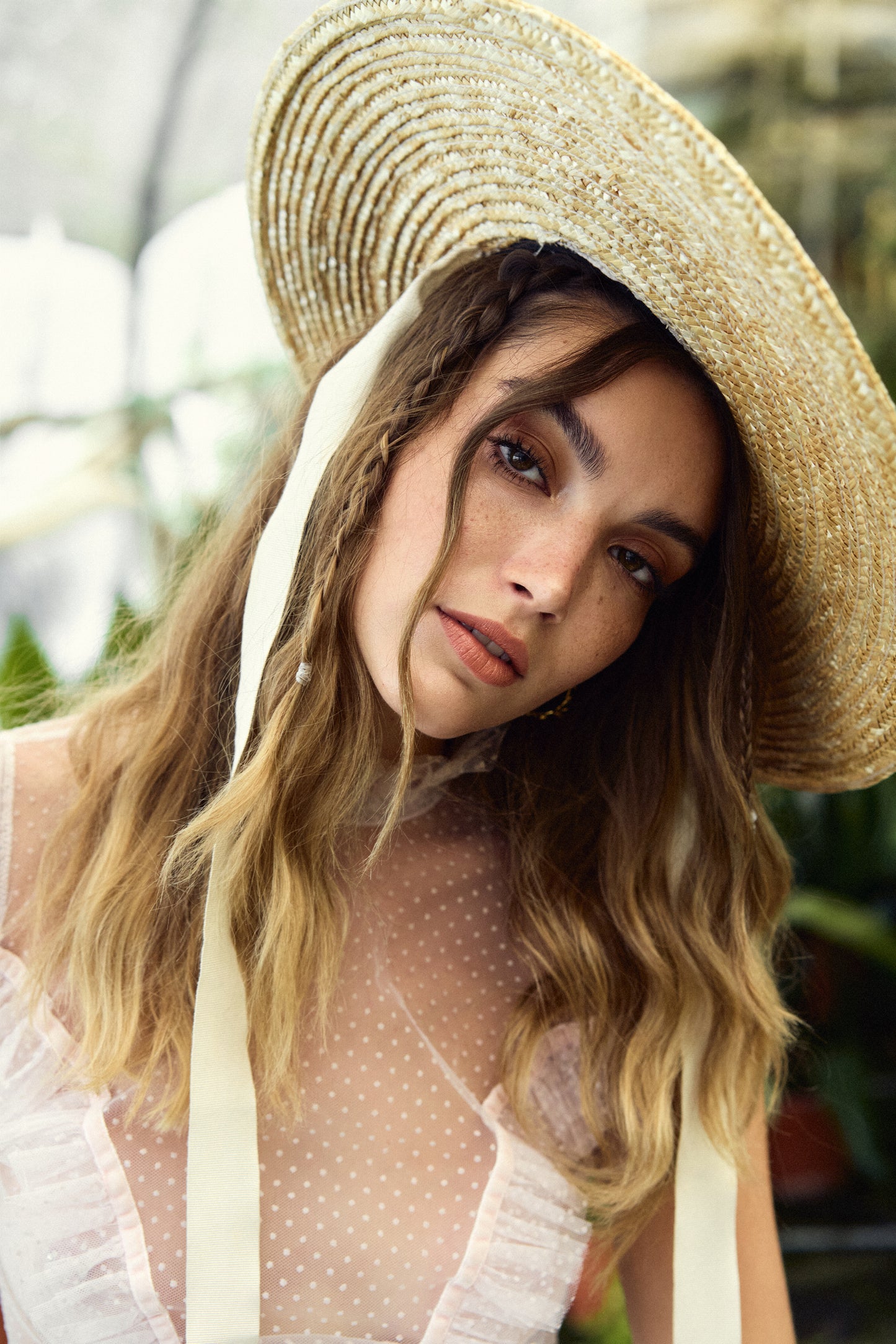 Sombrero de Paja bicolor Andalusian/Cordobes Azul y Amarillo