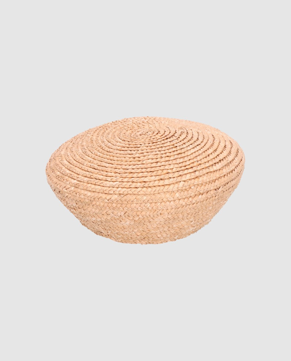 Boina Olivia de rafia topo