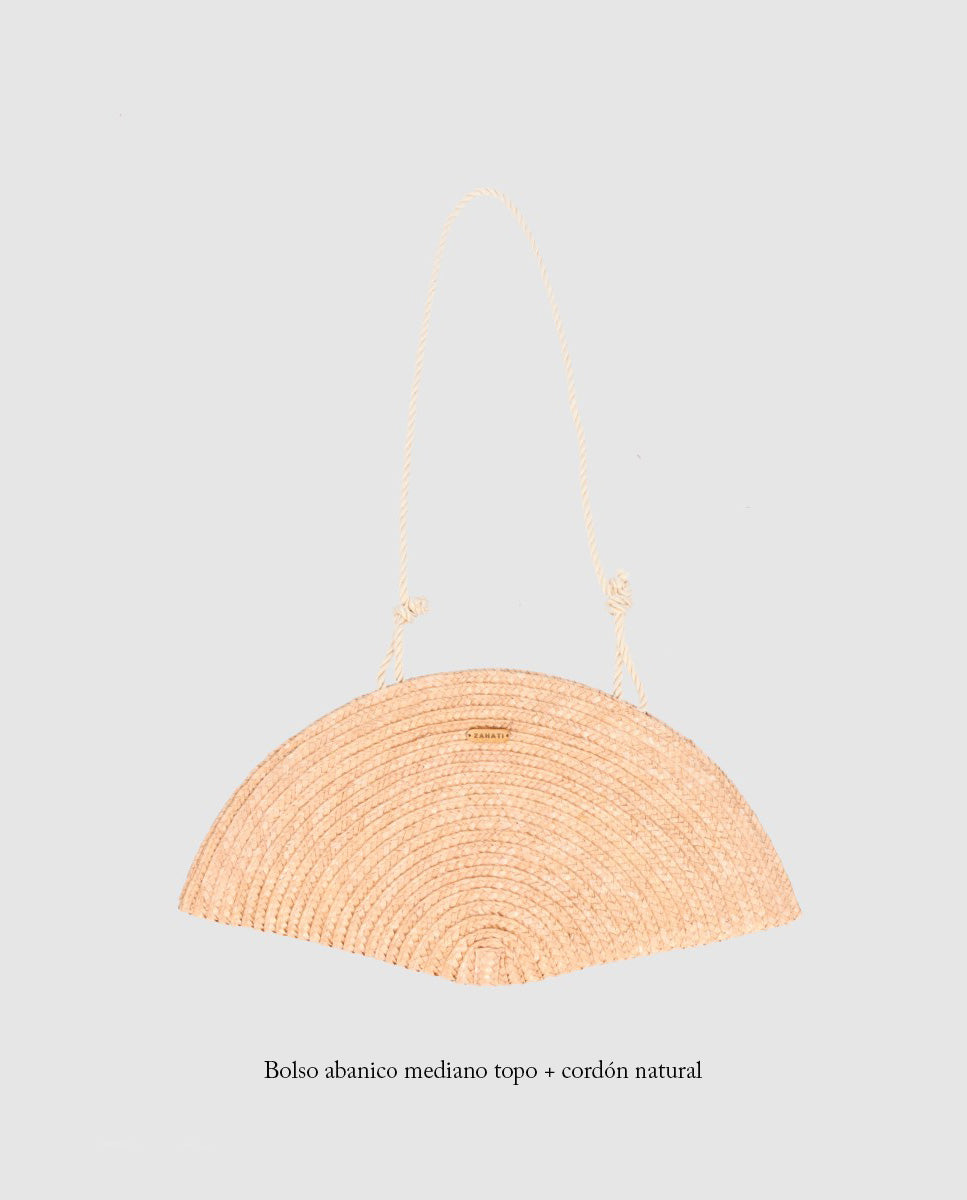 Cordón bolso abanico natural