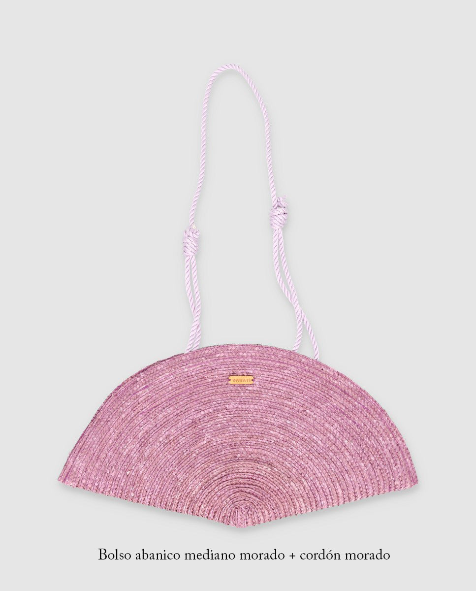Cordón bolso abanico morado