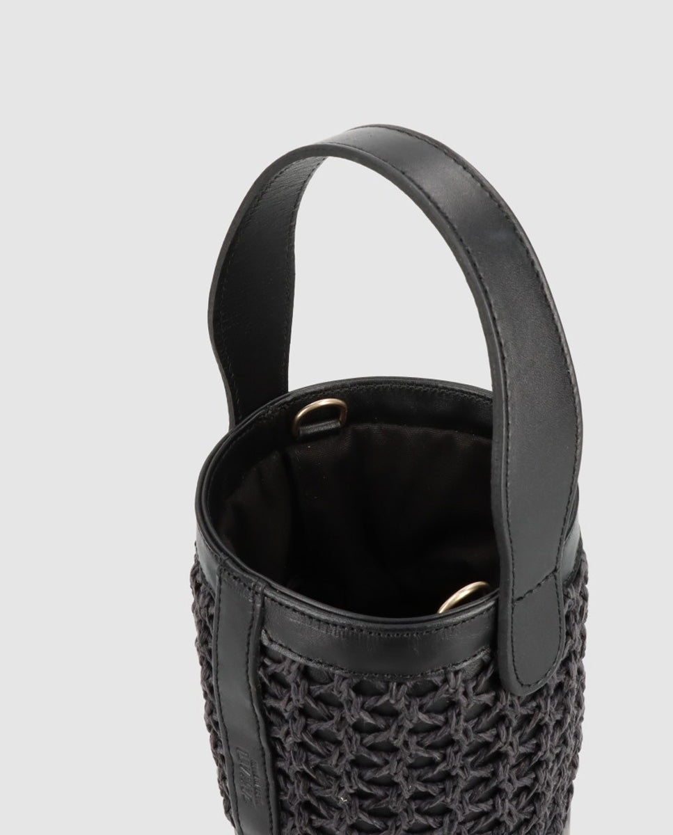 Bolso cubo Zig Zag negro + negro