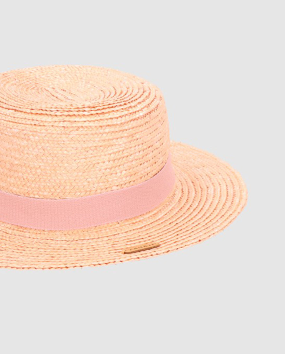 Sombrero de paja Canotier copa baja ala S Nude