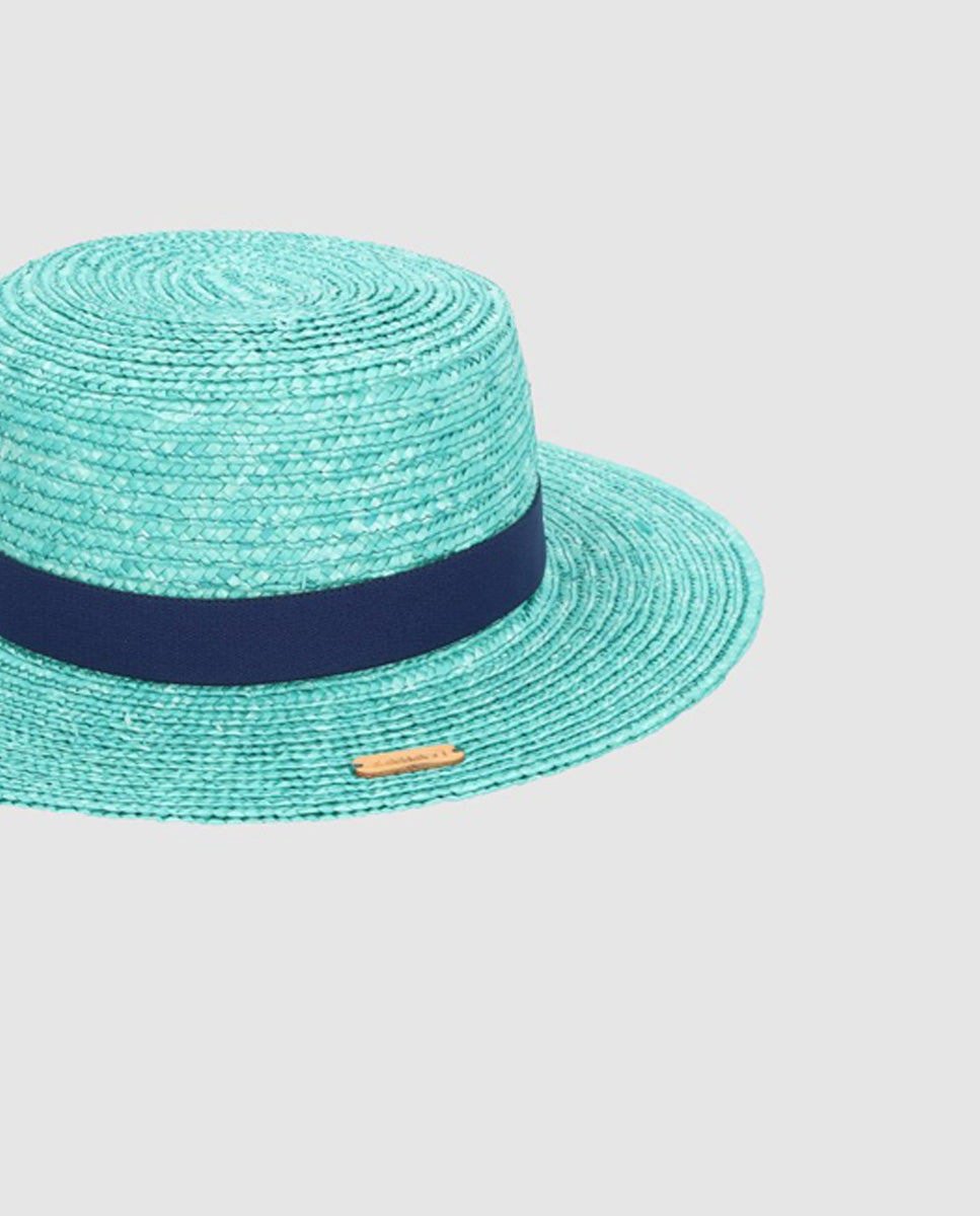Canotier straw hat low cup brim S color