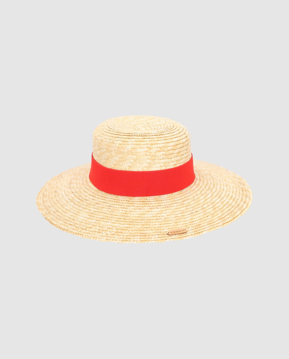 Cinta sombrero exterior roja ancha