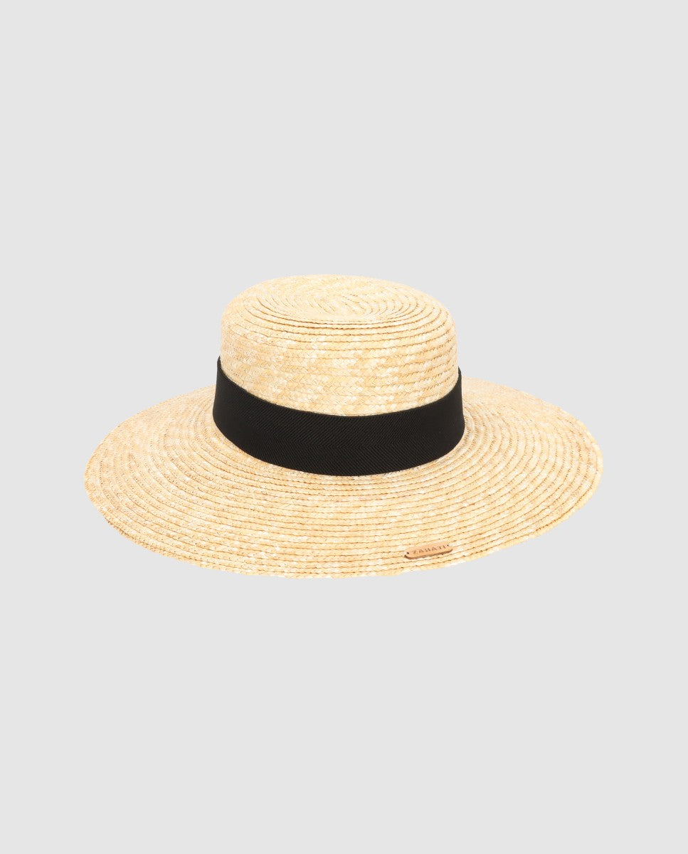Cinta sombrero exterior negro ancha