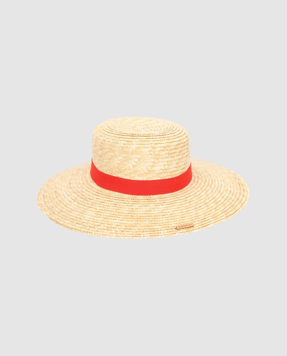 Cinta sombrero exterior rojo fina