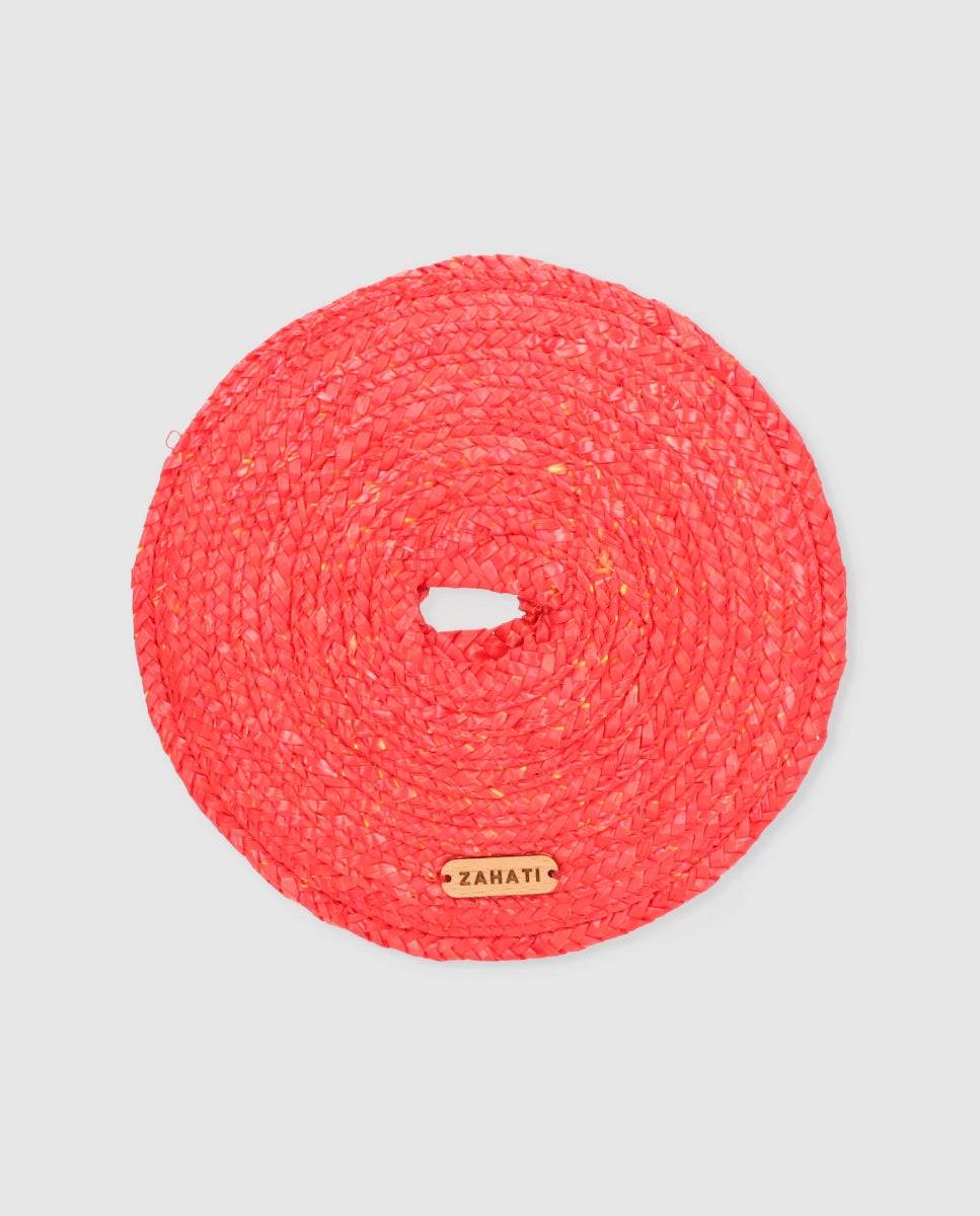 Coletero aro de paja rojo