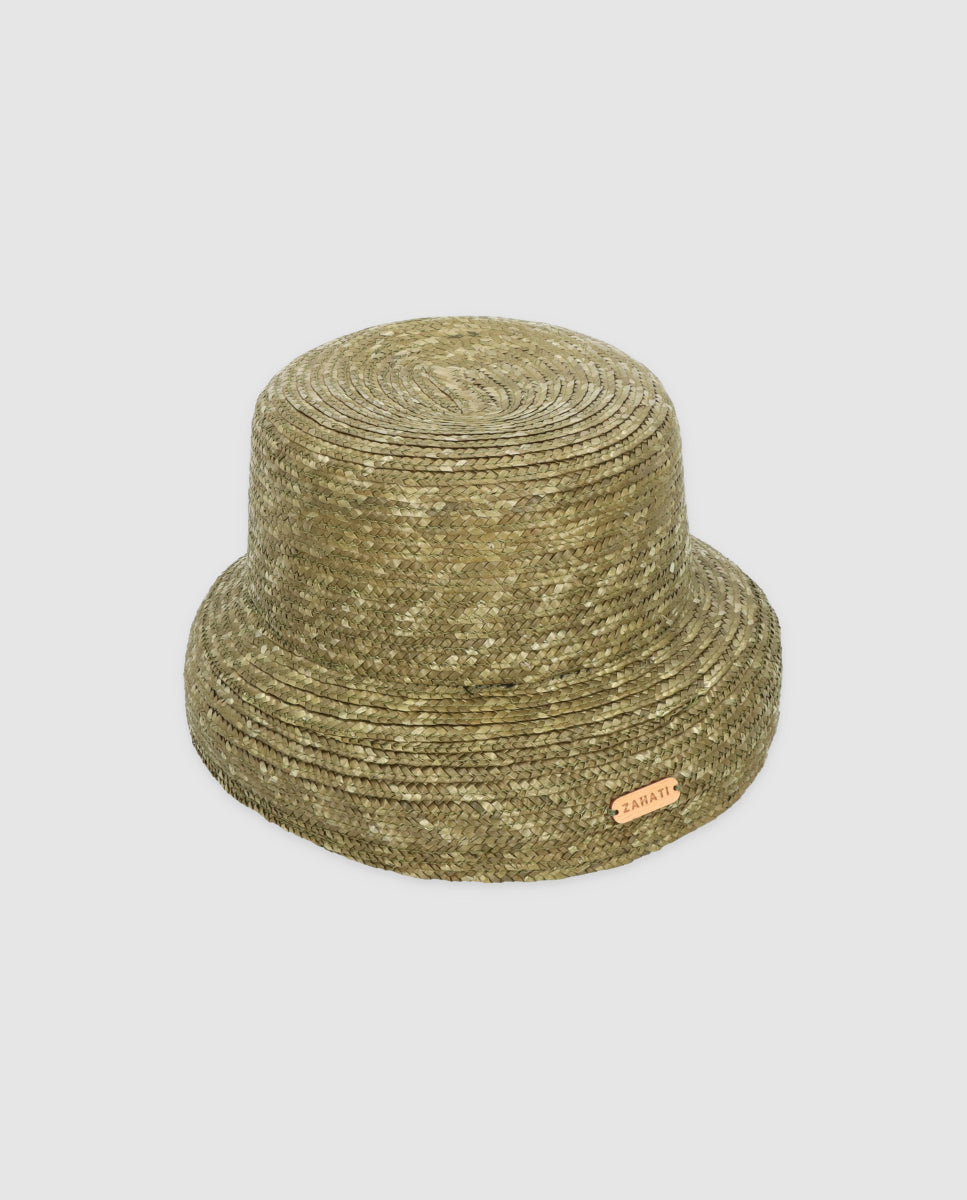 Cuchi Curved Wheat Straw Hat Brown