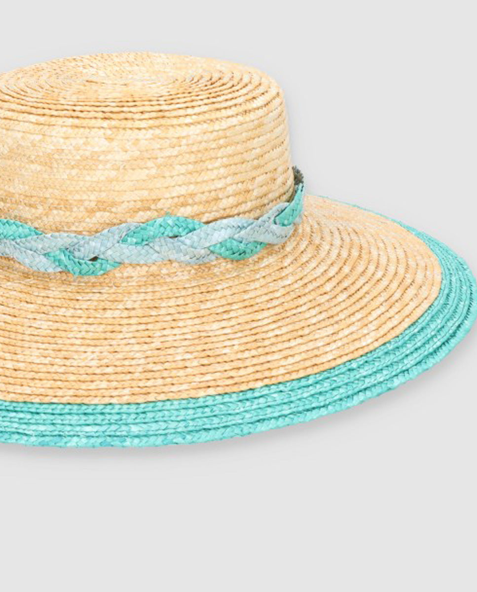 Sombrero Cuchi braid turquesa