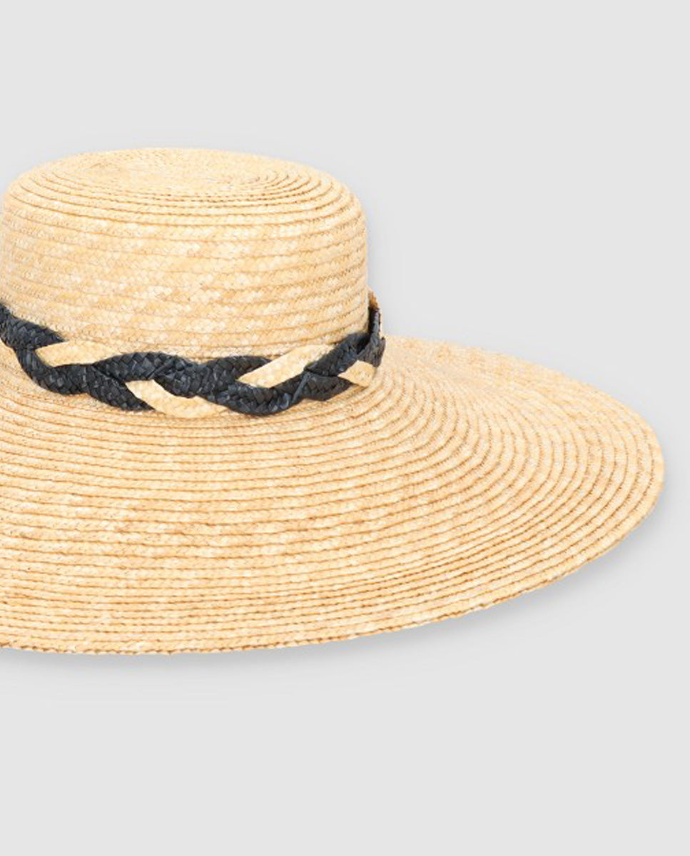 Sombrero Cuchi braid bicolor negro-natural