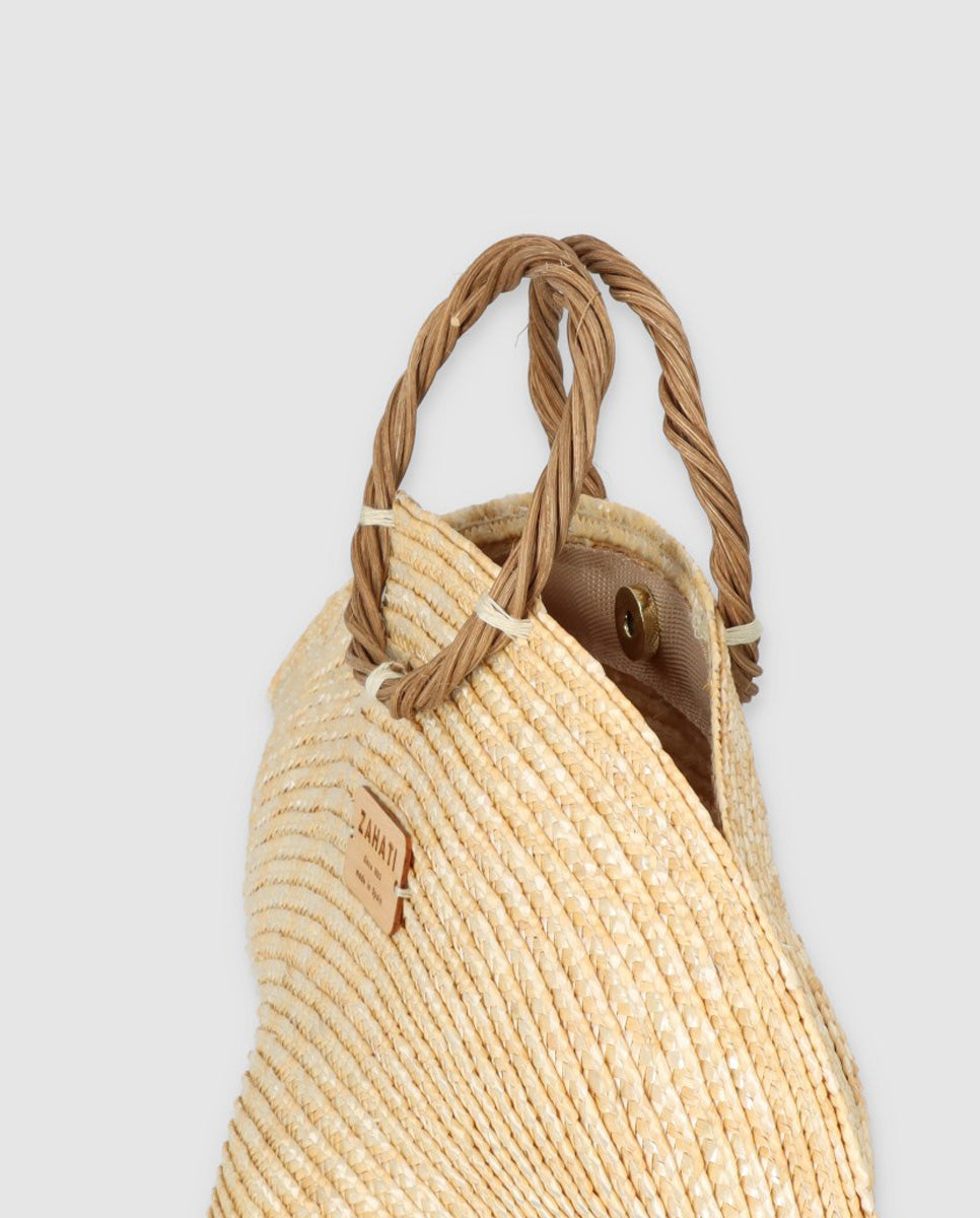 Hatbag Mini de paja de trigo Natural