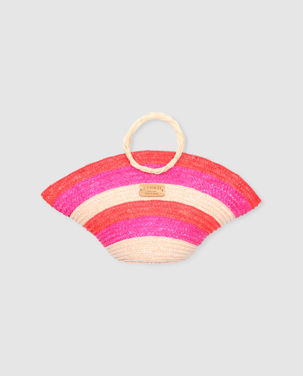 Hatbag Mini Zahati Sun Stripes bicolour red