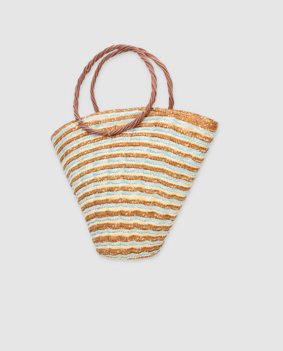 Bolso maxi shelly L tricolor marron