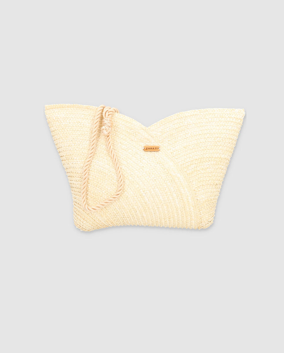 Cartera Petalo L blanco roto