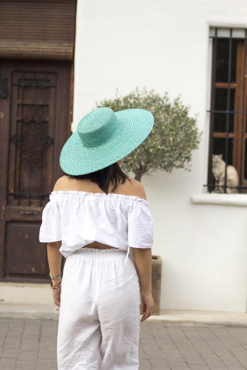 Sombrero paja Canotier Maxi ala - ZAHATI