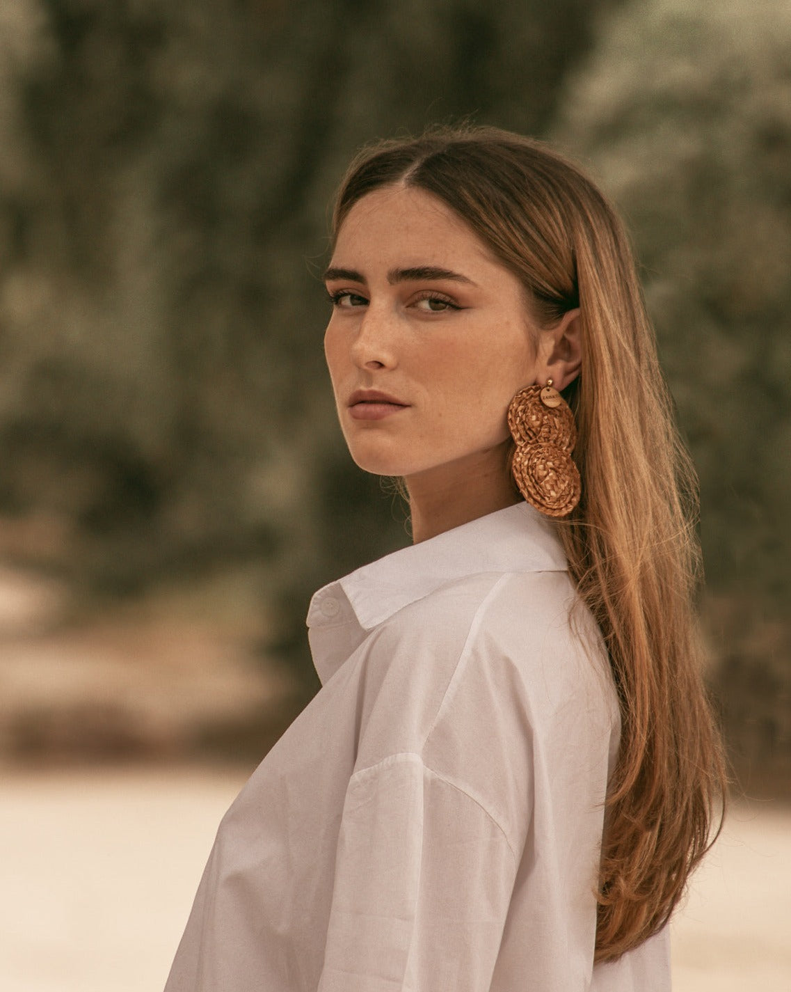 pendientes lilos camel - Zahati