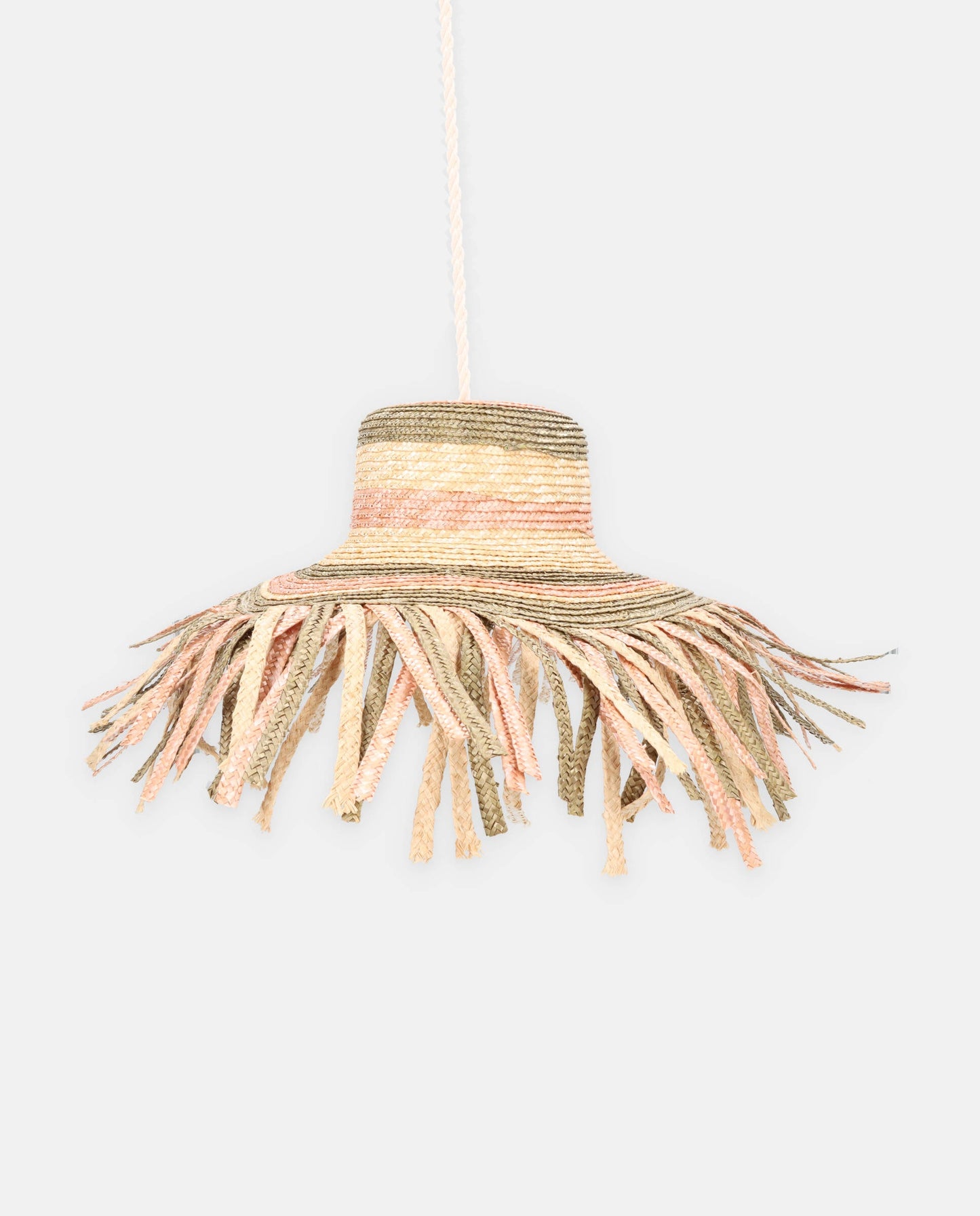 Pantalla de Lampara desflecada tricolor - ZAHATI