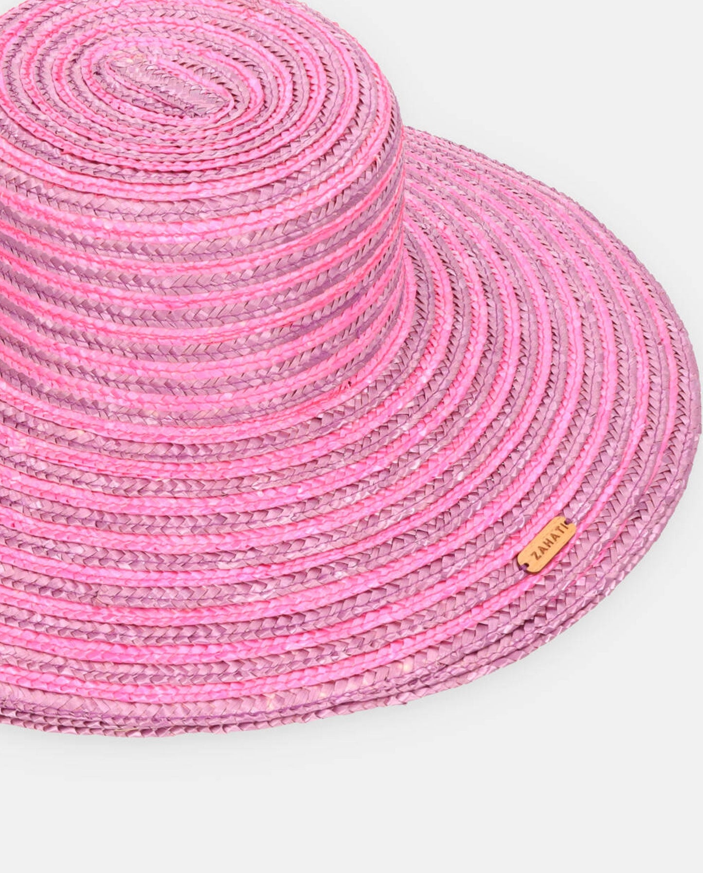 Sombrero Cuchi espiral morado y fucsia ala L