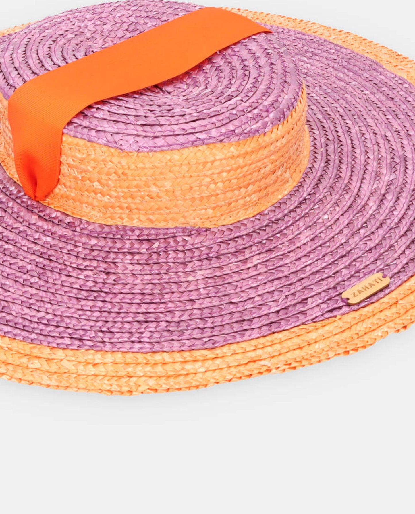 Sombrero Andalusian bicolor morado-naranja