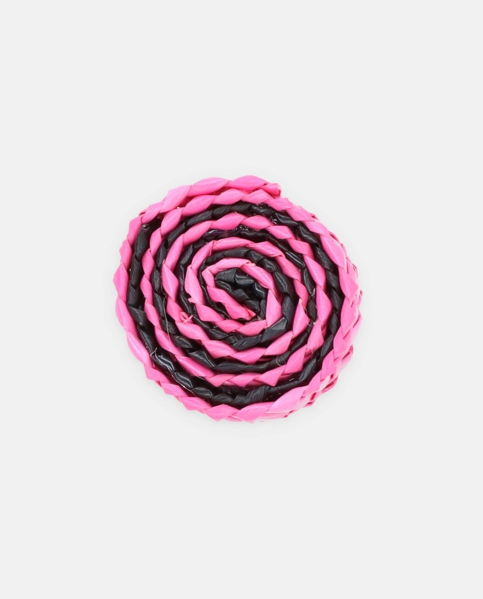 Anillo piruleta espiral bicolor fucsia - ZAHATI