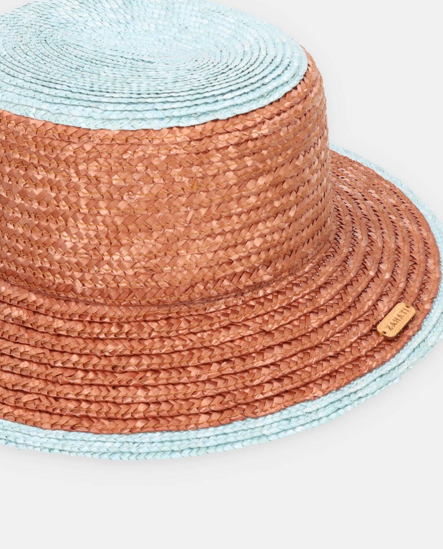 Sombrero Cuchi bicolor chocolate baby blue ala S