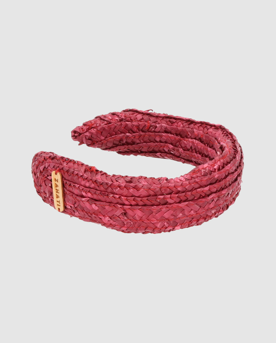 Diadema alta burdeos