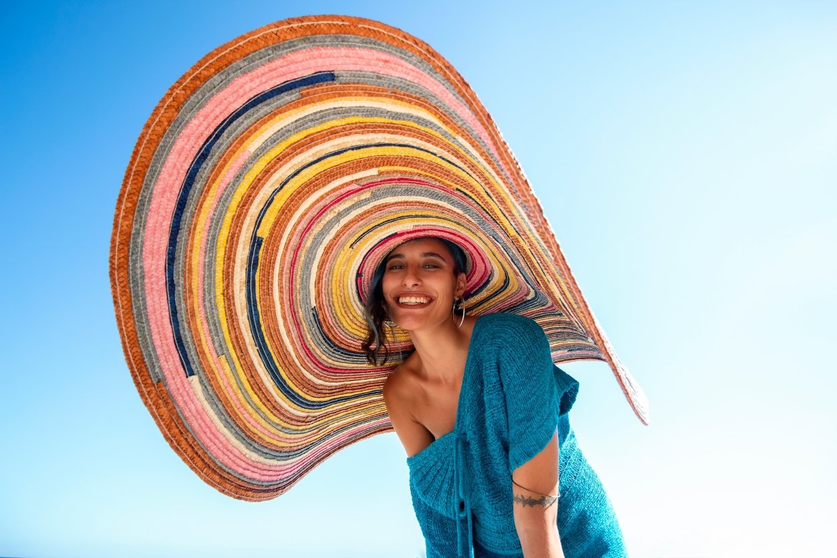 Pamela Maxi XXL de paja Rainbow - ZAHATI