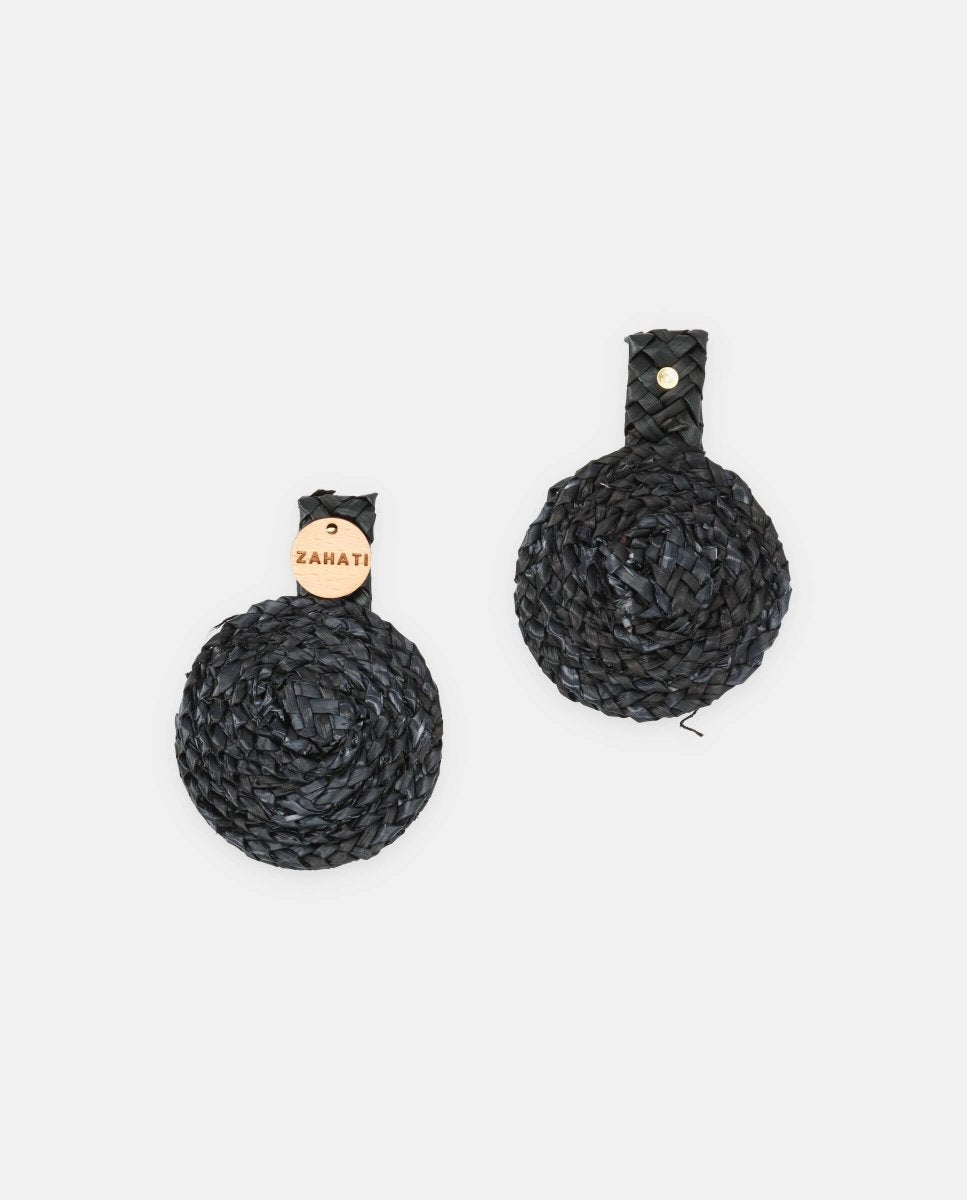 Pendientes Globo negro - ZAHATI