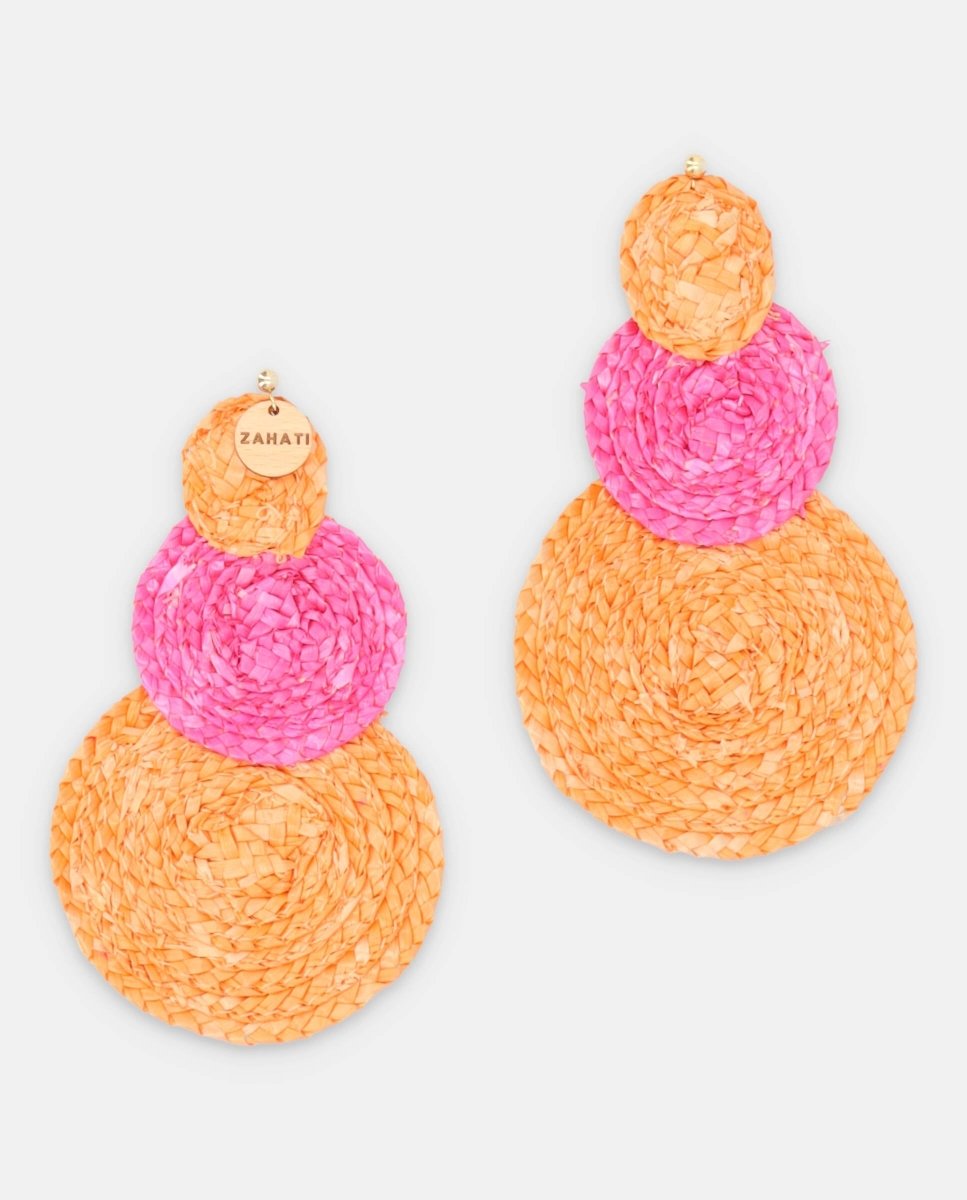 Pendientes Lola naranja - ZAHATI