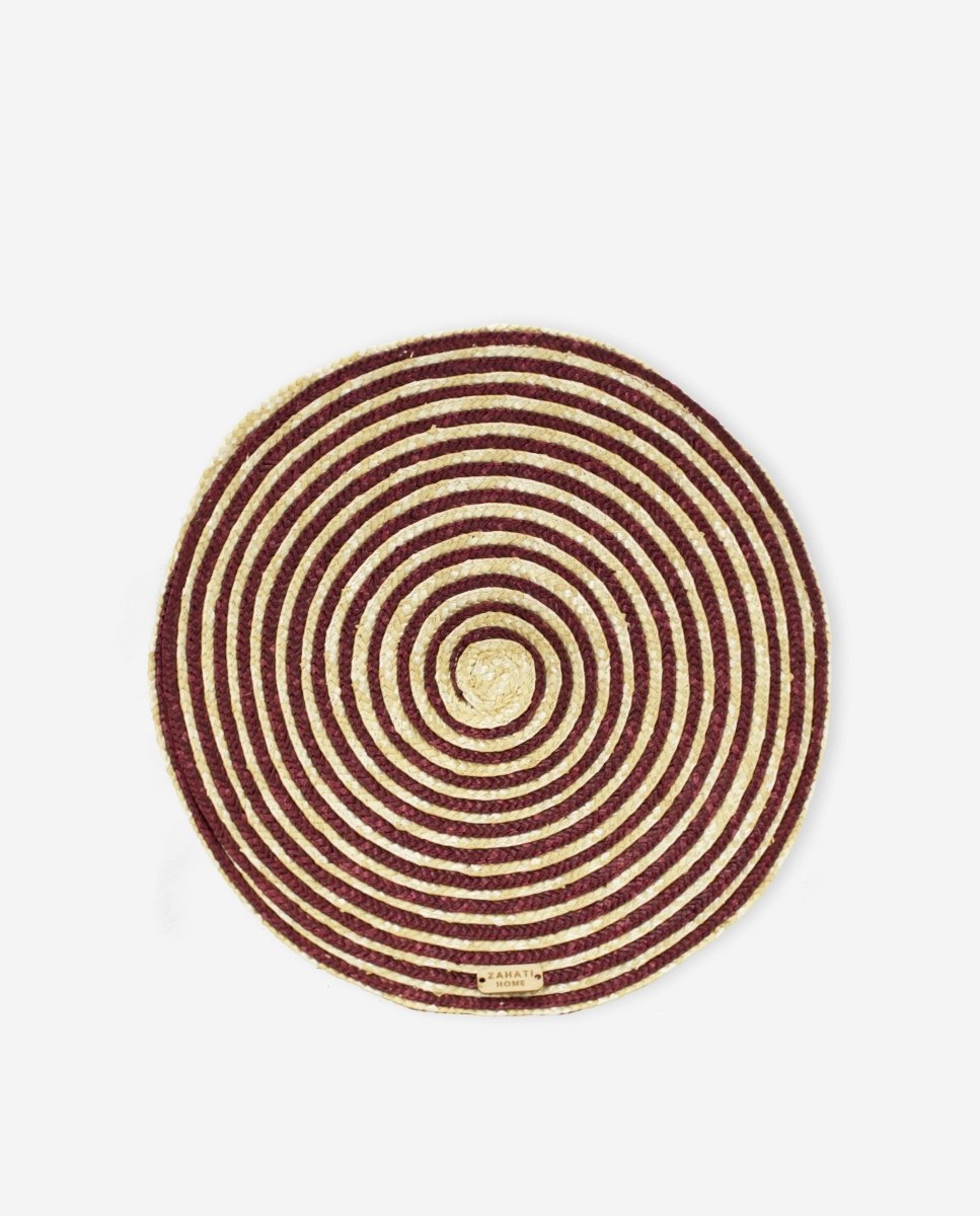Plato rayado burdeos - ZAHATI