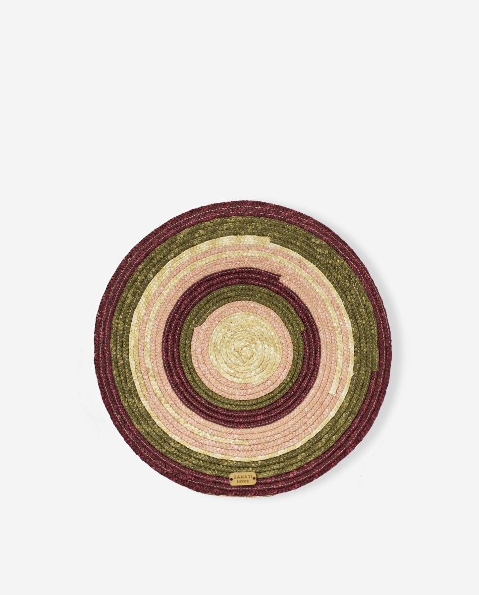 Plato tricolor burdeos - ZAHATI