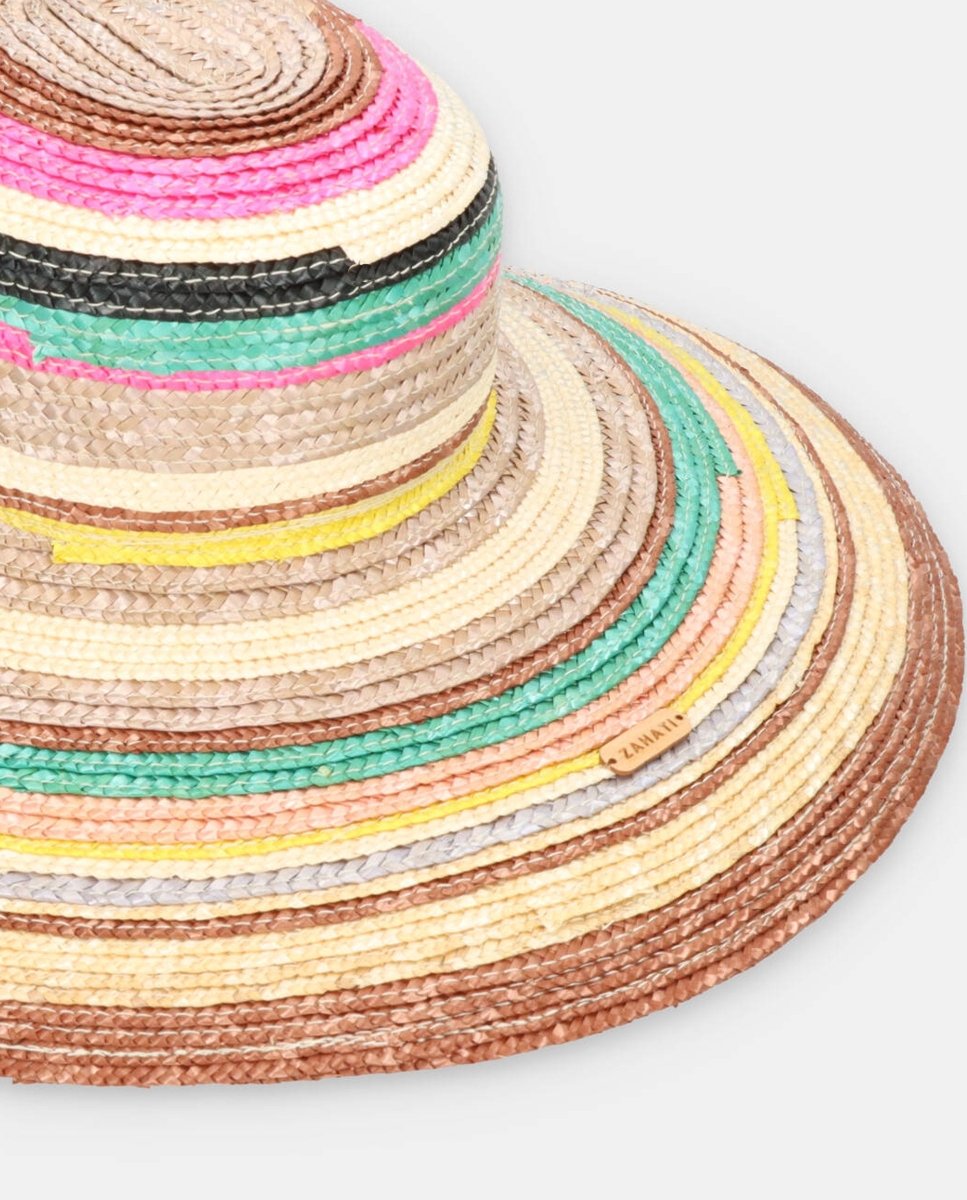 Sombrero cuchi multicolor colorado - ZAHATI
