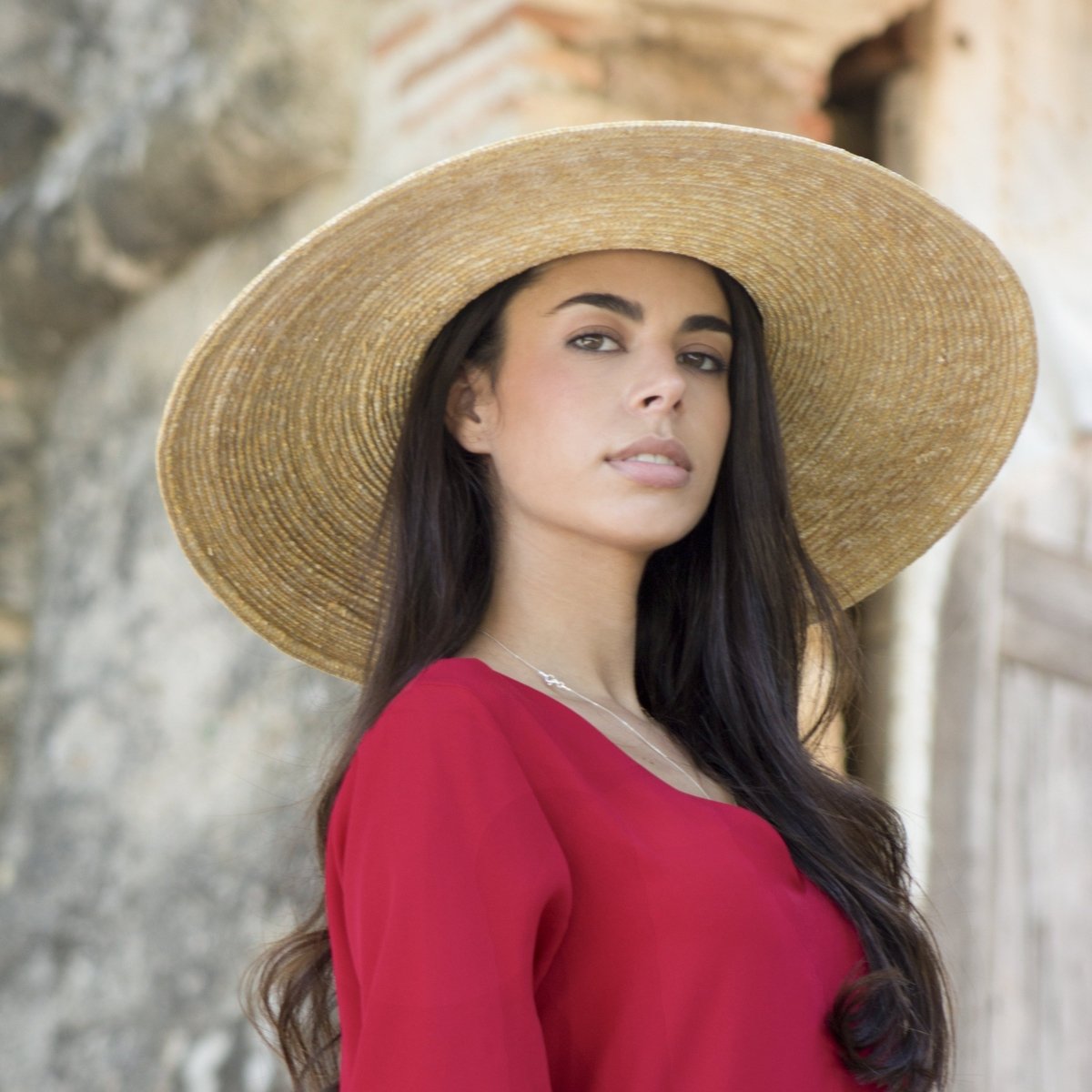 Sombrero de paja Bucket Bicolor Maxi - ZAHATI