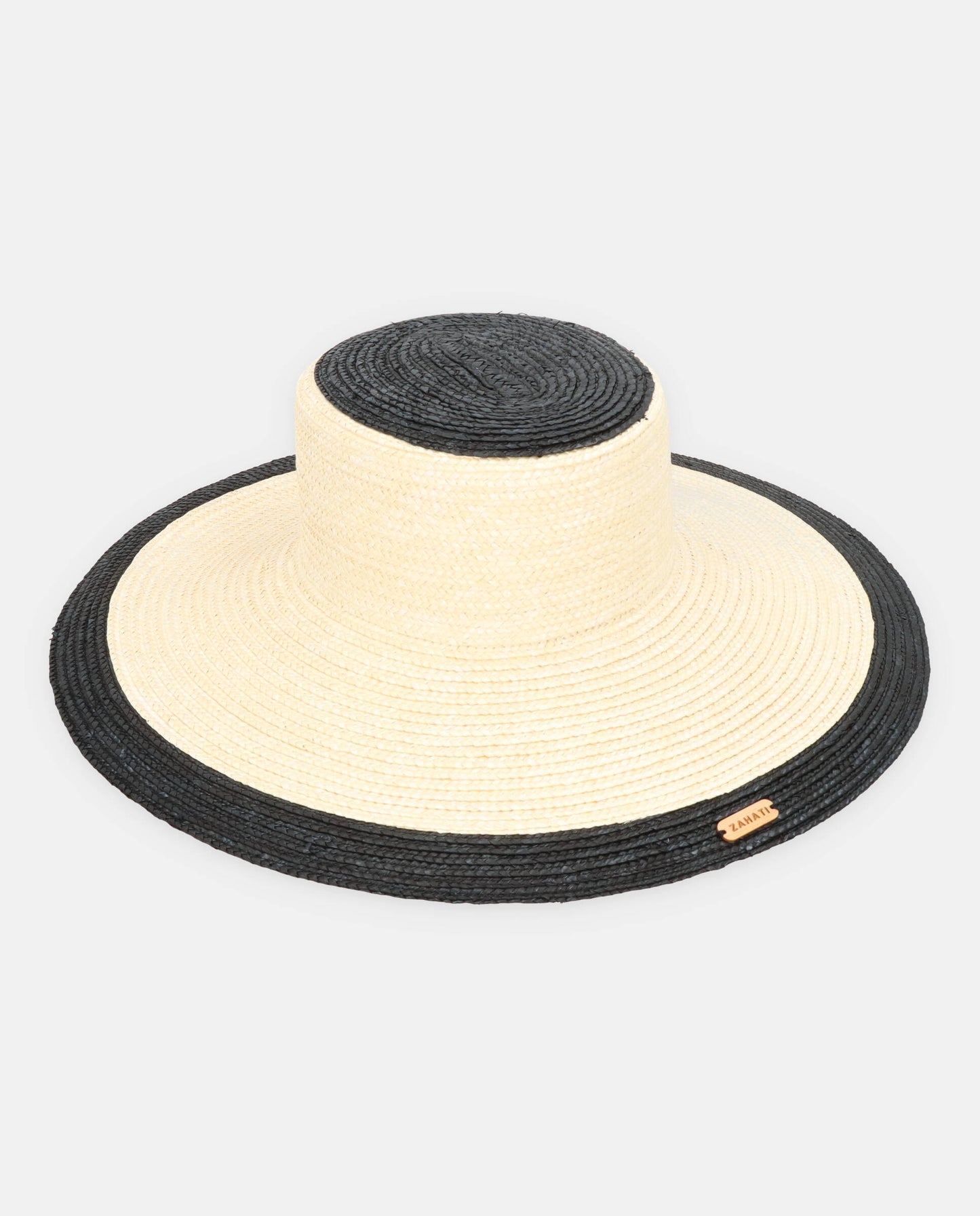 Sombrero Canotier Aalto negro y blanco
