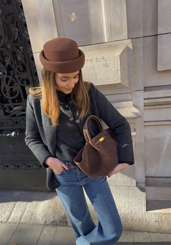 Casquete Nina marron