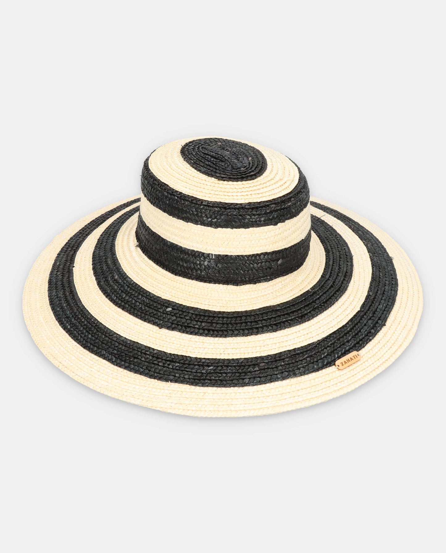 Black Zebra Straw Hat Cuchi