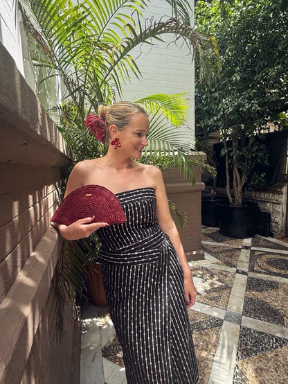 Bolso Abanico Burdeos