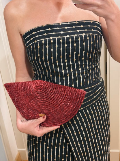 Bolso Abanico Burdeos