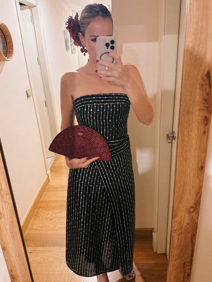 Bolso Abanico Burdeos