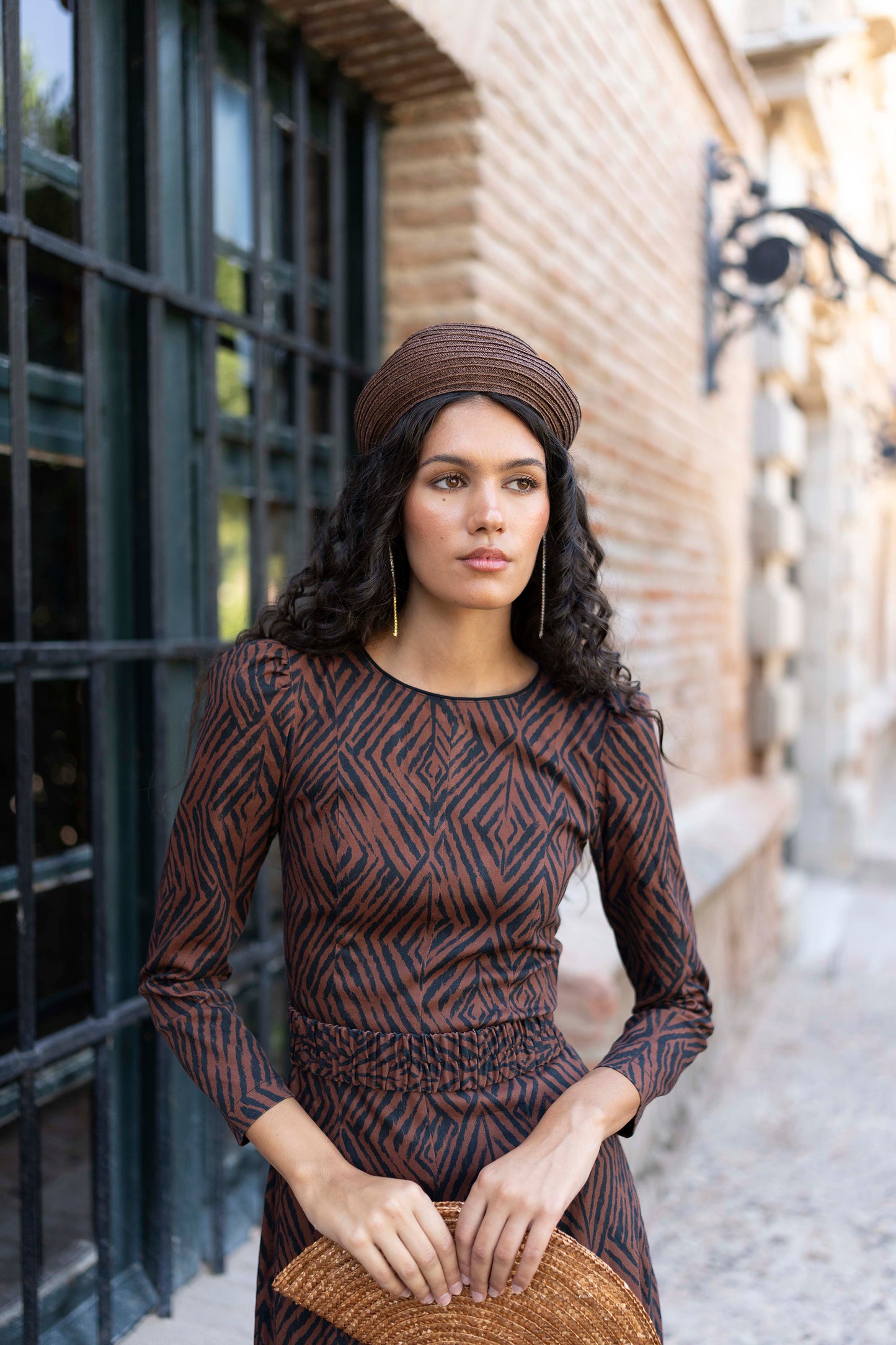 Casquete Josephine blanco roto