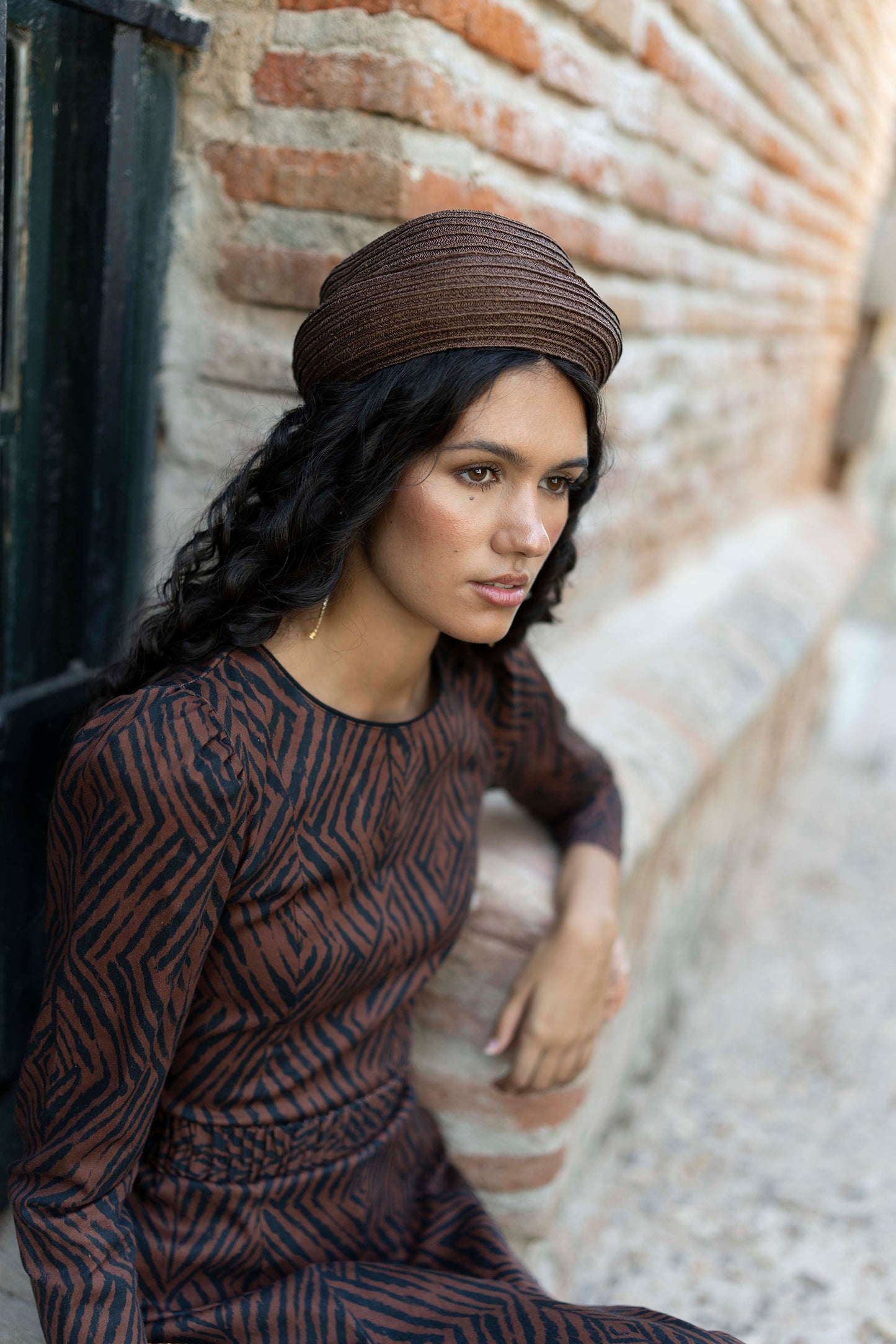 Casquete Josephine blanco roto