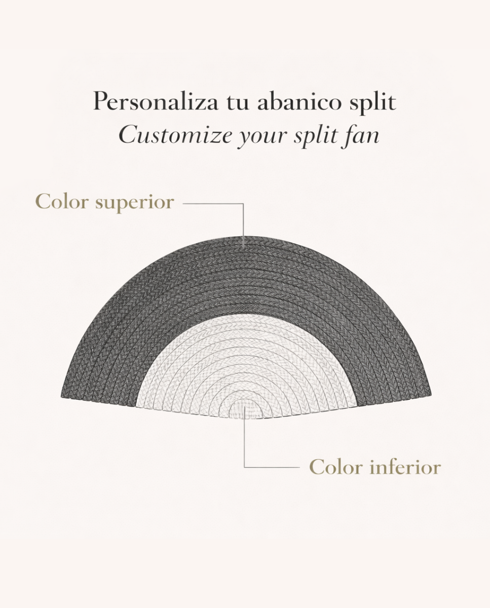 Abanico Split Bicolor - Customizado