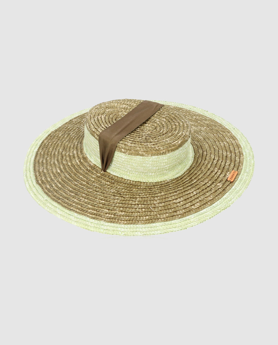 Sombrero Andalusian bicolor verdes