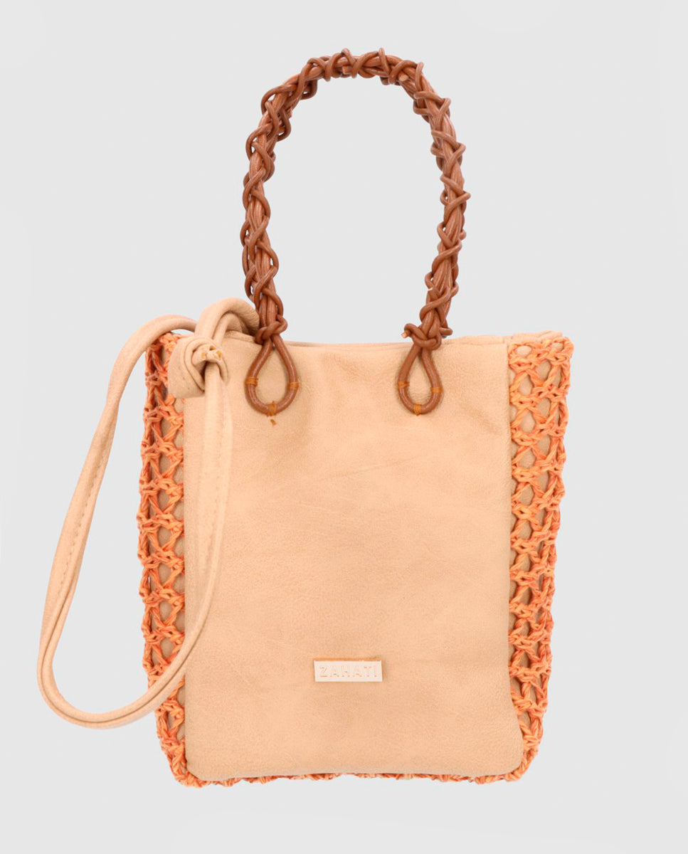 Bolso-Zig-Zag-Mediano-Duo-Camel-+-naranja-2-Bolsos Zahati