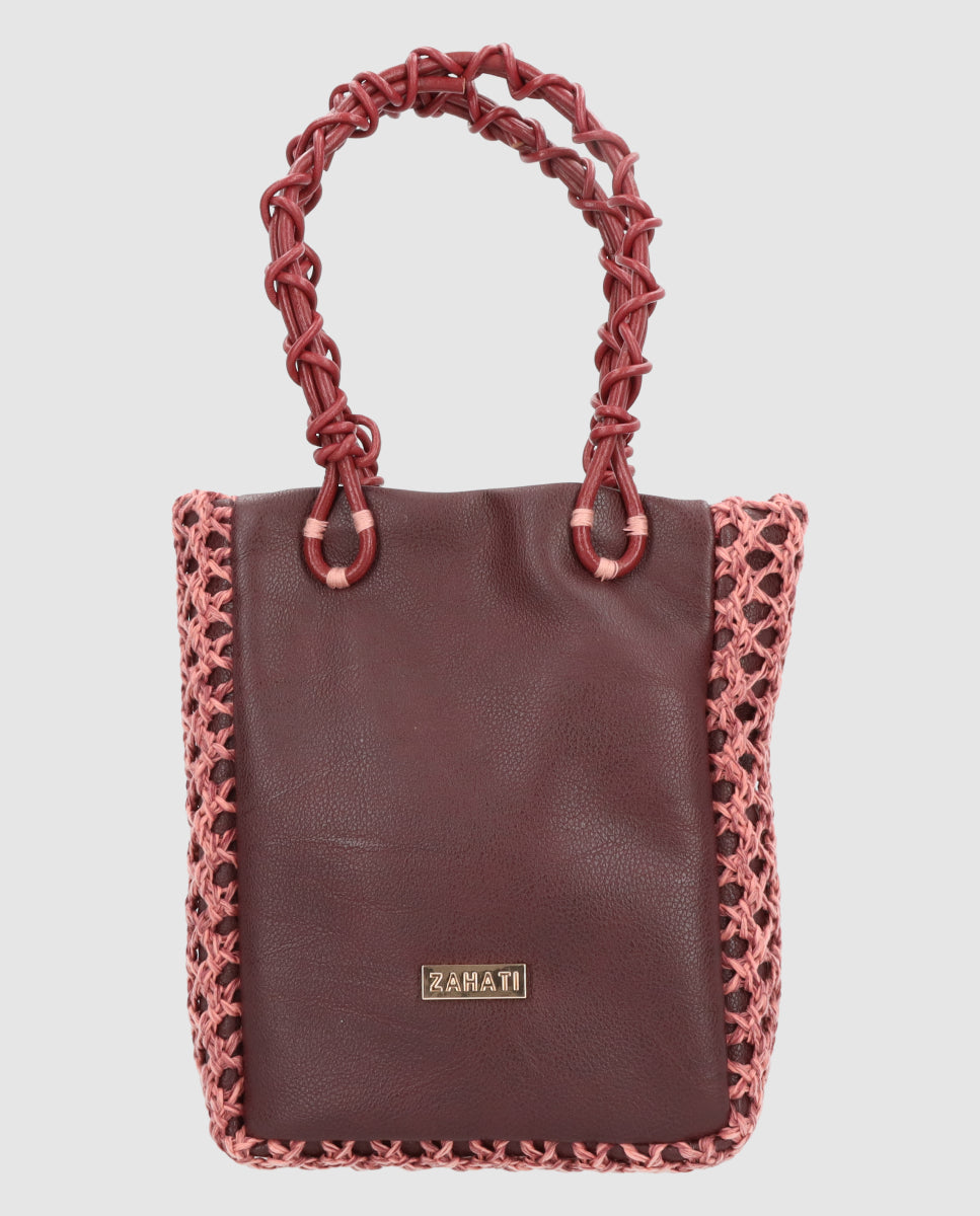 Bolso Zig-Zag Mediano Duo Burdeos