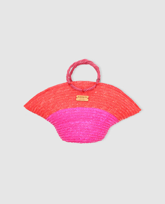Hatbag Mini Zahati Sun stripes bicolor fucsia