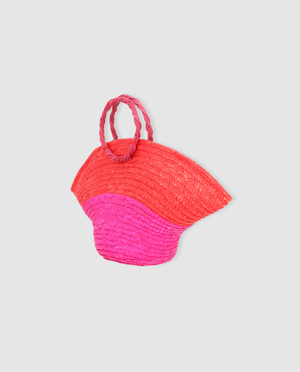 Hatbag Mini Zahati Sun stripes bicolor fucsia
